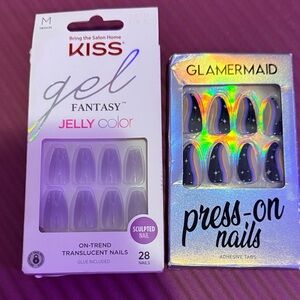 KISS Gel Fantasy Jelly & Glamermaid nails